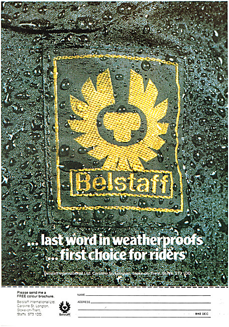 Belstaff Motor Cycle Wear 1980 Products                          