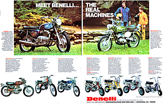 1972 Benelli Tornado 650 - The Benelli Motor Cycle Range For 1972