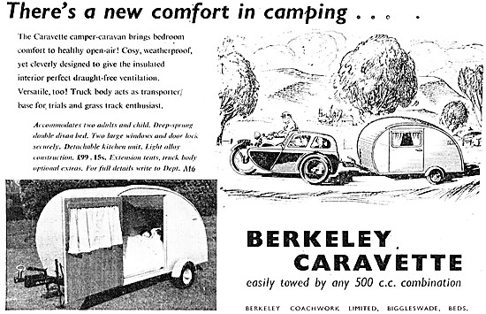 Berkeley Caravette Motor Cycle Camper-Caravan                    
