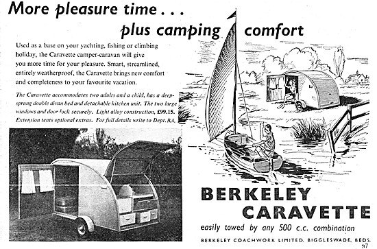 Berkeley Caravette Motor Cycle Camper-Caravan                    