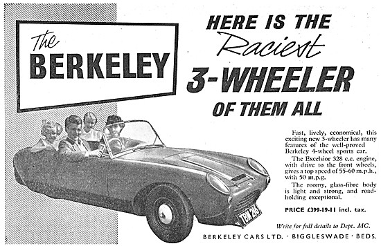 Berkeley Three Wheeler Cars                                      