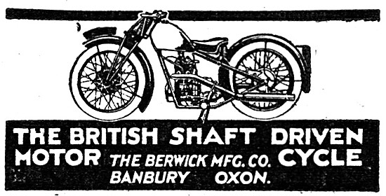 1930 Berwick Shaft Driven Motor Cycles                           