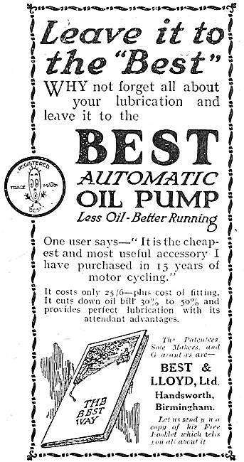 Best & Lloyd Automatic Oil Pump                                  