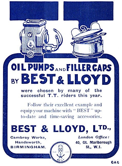 Best & Lloyd Oil Pumps & Fuel Filler Caps                        