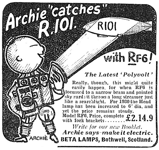 Beta Lamps RF6 Polyvolt Motor Cycle Lighting Sets                