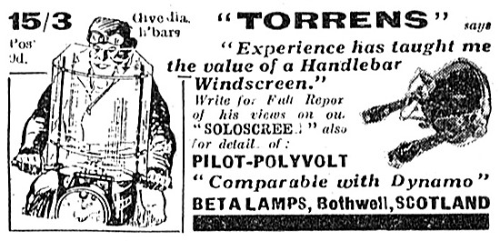 Beta Lamps Motor Cycle Windscreens - Pilot Polyvolt Headlight    