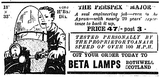 Beta Lamps Motor Cycle Windshield                                