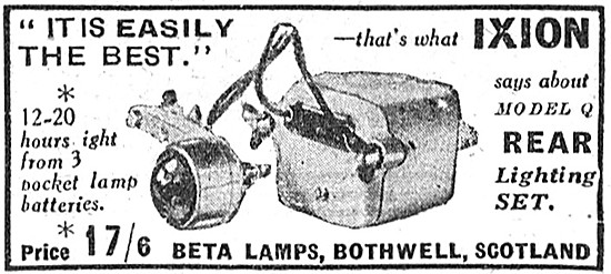 Beta Lamps Motor Cycle Lighting Sets                             