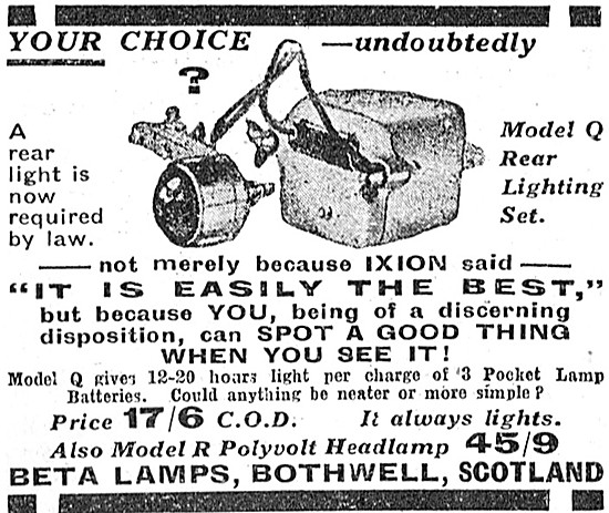Beta Lamps Motor Cycle Rear Lights                               
