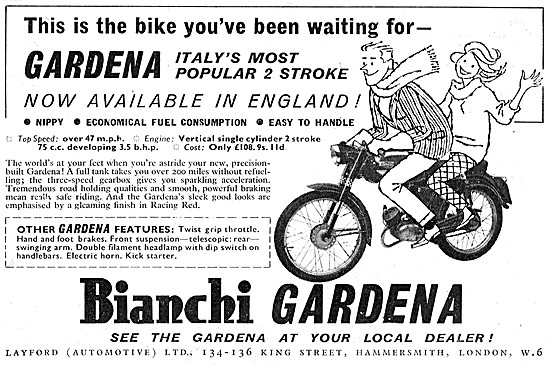 Bianchi Gardena Motor Cycle 75 cc                                