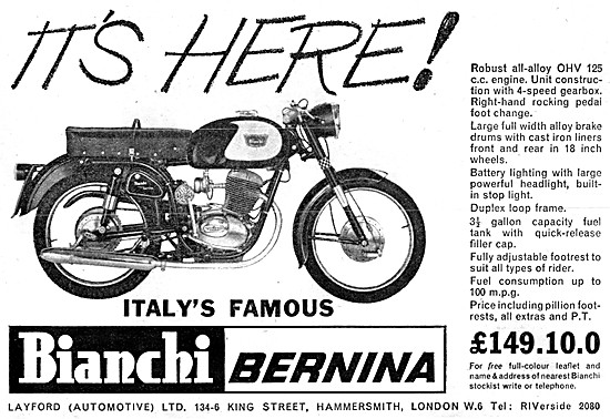 Bianchi Bernina 125 cc                                           