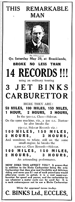 Binks Carburetters - Binks 3 Jet Binks Carburetter               