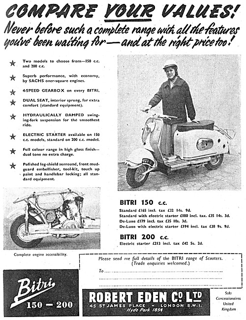 Bitri Motor Scooters - Bitri 150 cc Scooter - Bitri 200 cc Scoote