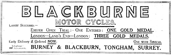 Blackburne Motor Cycles                                          