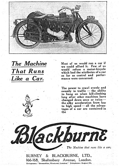 1920 Blackburne Motor Cycle                                      