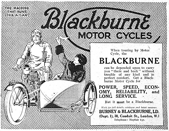 Blackburne Motor Cycles 1921                                     