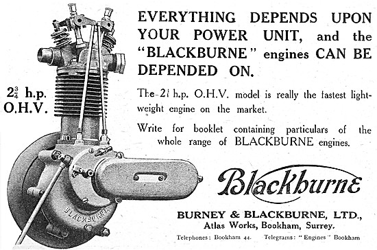 1921 Blackburne Motor Cycle Engines                              