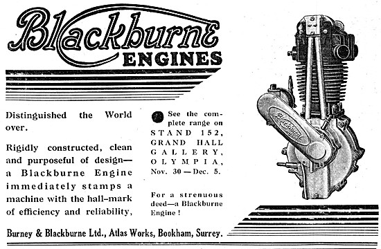 1931 Blackburne Motor Cycle Engines                              