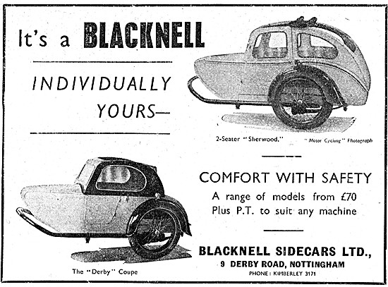 Blacknell Sherwood Sidecar  - Blacknell Derby Coupe Sidecar      