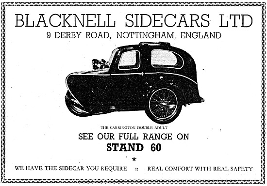 Blacknell Carrington Double Adult Sidecar 1952                   