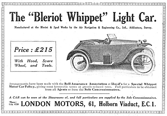1920 Bleriot Whippet Light Car                                   