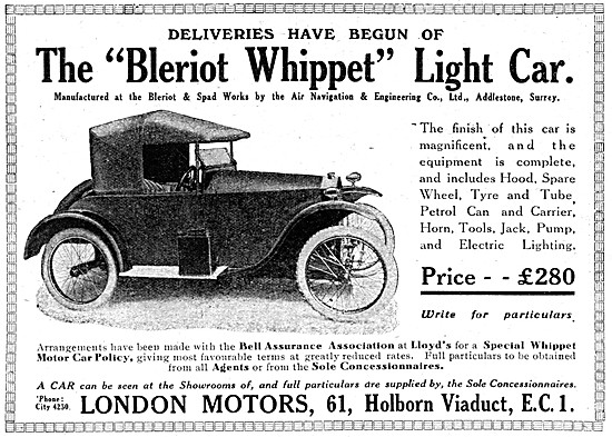 1920 Bleriot Whippet Light Car                                   