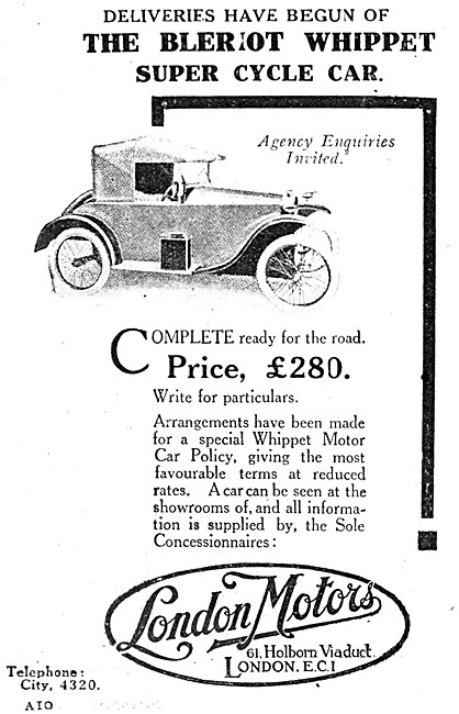 1920 Bleriot Whippet Car                                         
