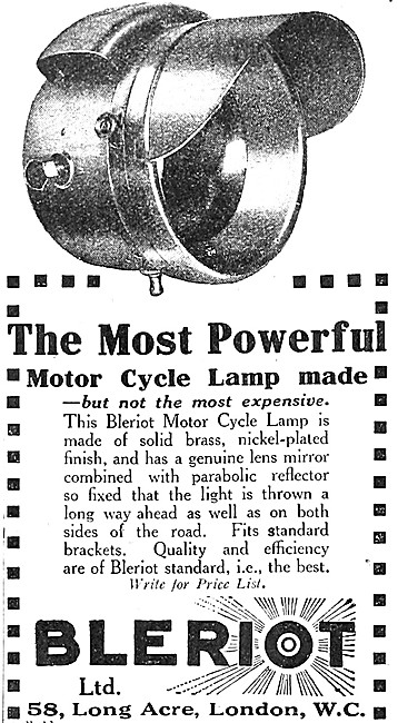Bleriot Motorcycle Lamp                                          