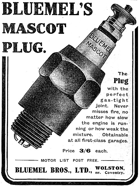 Bluemel Mascot Motor Cycle Spark Plug                            