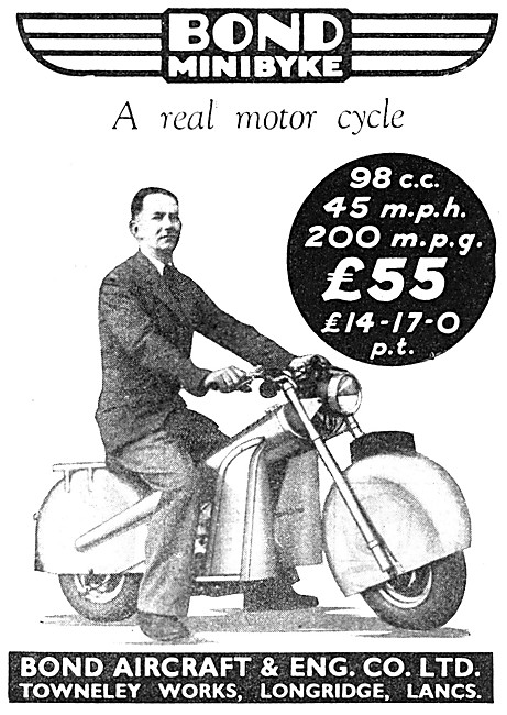 Bond Motor Cycles - 1950 Bond Minibyke 98 cc                     