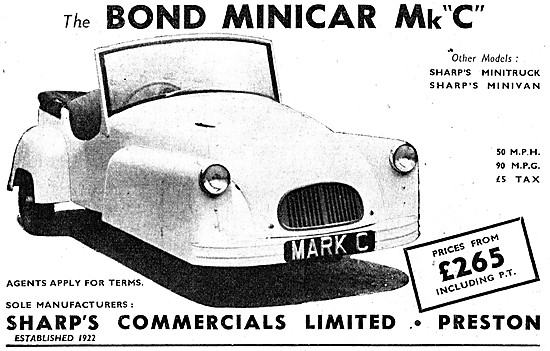 1952 Bond Minicar Mark C                                         