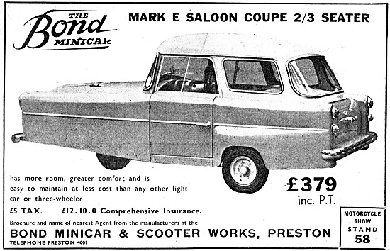 1958 Bond Minicar E Saloon Coupe                                 