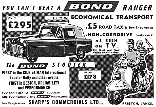 Bond Ranger THree Wheeler - Bond Motor Scooter                   