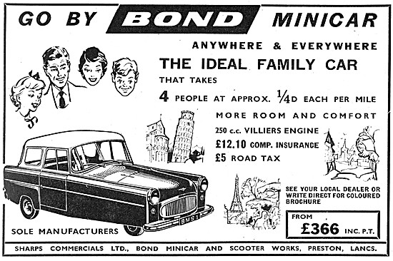 The 1960 Bond Minicar Three Wheeler                              