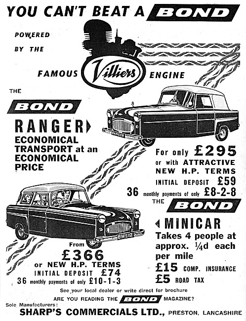 1961 Bond Ranger - Bond Minicar                                  