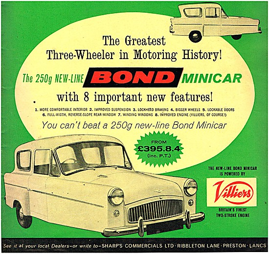 1961 Bond Minicar Advert                                         