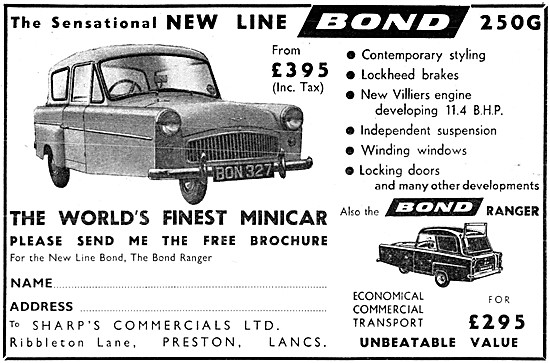Bond Ranger - Bond 250G Three Cars - Bond Three Wheelers         