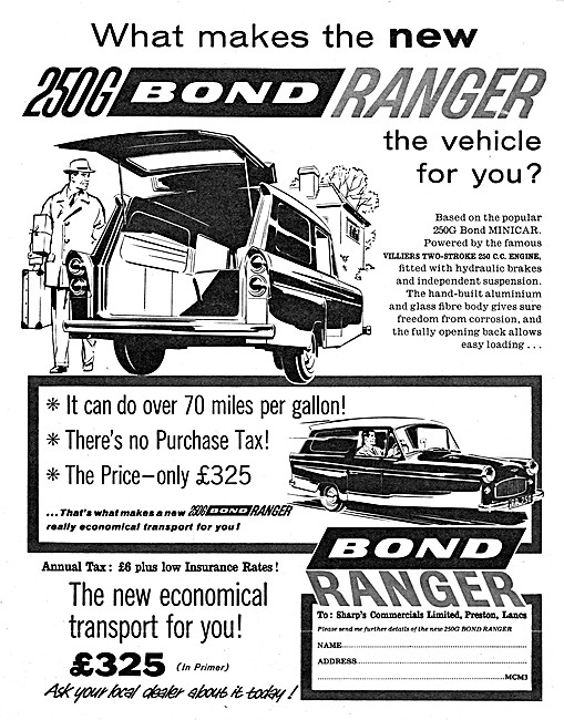 Bond Ranger 250G - 250G Bond Minicar                             