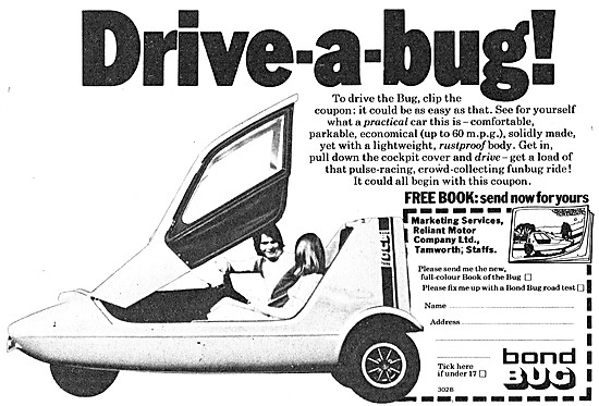 1973  Bond Bug Three Wheeler                                     