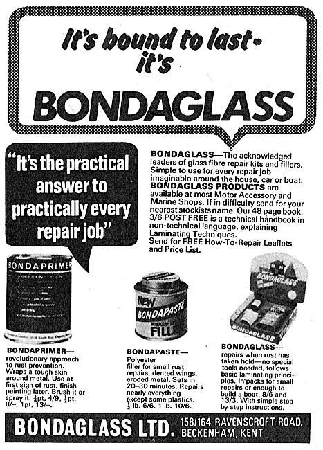 Bondaglass Glass Fibre Kits & Products                           