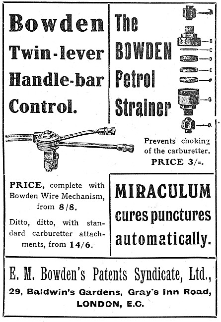 Bowden Handlebar Controls - Bowden Petrol Strainer               