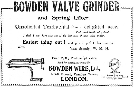 Bowden Valve Grinder & Spring Lifter Tool 1912                   