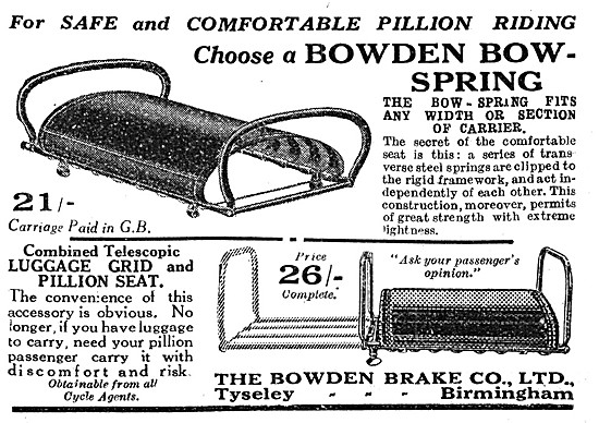 Bowden Bow Motor Cycle Luggage Grid & Pillion Seat               