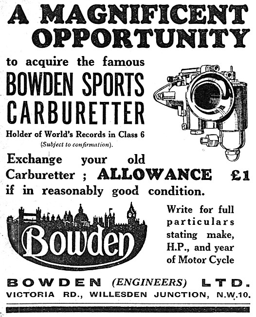 Bowden Carburetters                                              