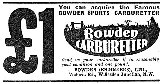 Bowden Sports Carburetters                                       