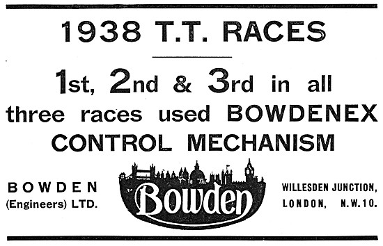 Bowden Cables - Bowdenex Motor Cycle Control Mechanism           