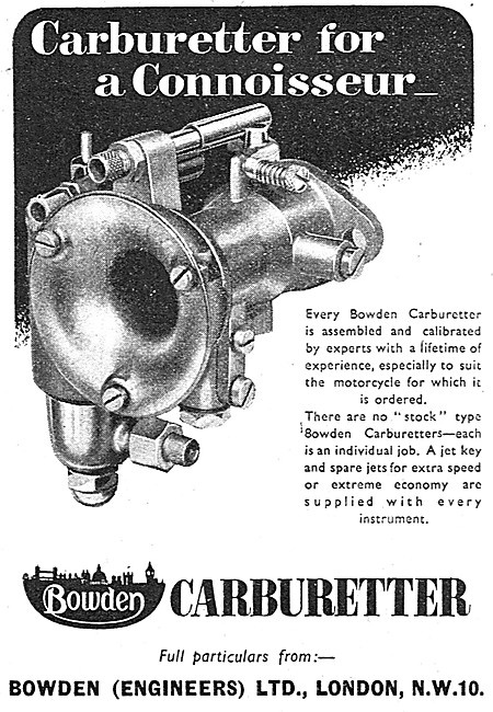 Bowden Motor Cycle Carburetters                                  