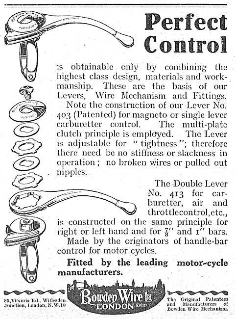 Motore Cycle Control Levers & Cables                             