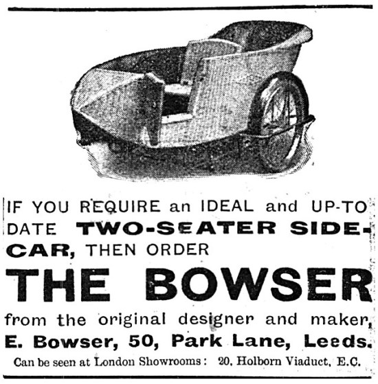 Bowser Sidecars - Bowser Wicker Body Sidecars 1913               