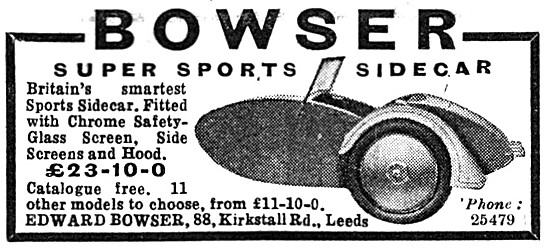 1939 Bowser Super Sports Sidecar                                 